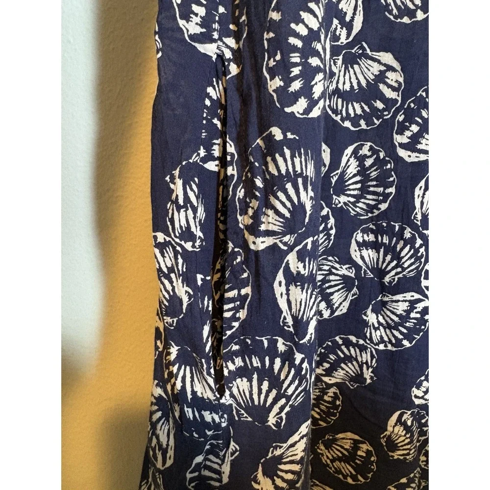 Talbots Seashell Swimsuit Cover Blue White Small Resort Beach Pool Summer